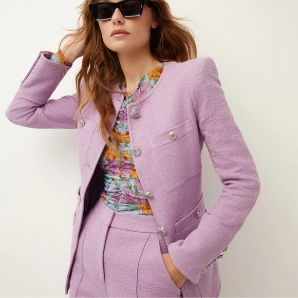 Veronica Beard Violet Corey Dickey Jacket Size 0 - Picture 5 of 13